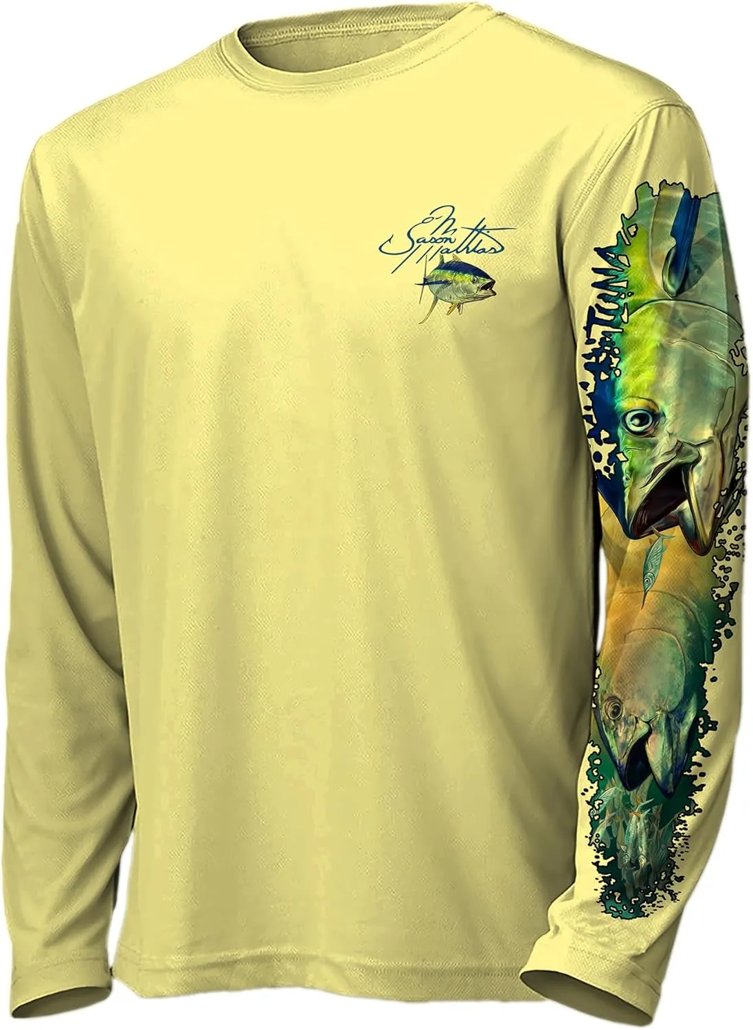 Mens Fishermens Tuna Slam Comfortable Fishing Shirt-UPF 50  Xtreme-Tek Interlocking Fabric, Quick-Dry, Ideal for Anglers