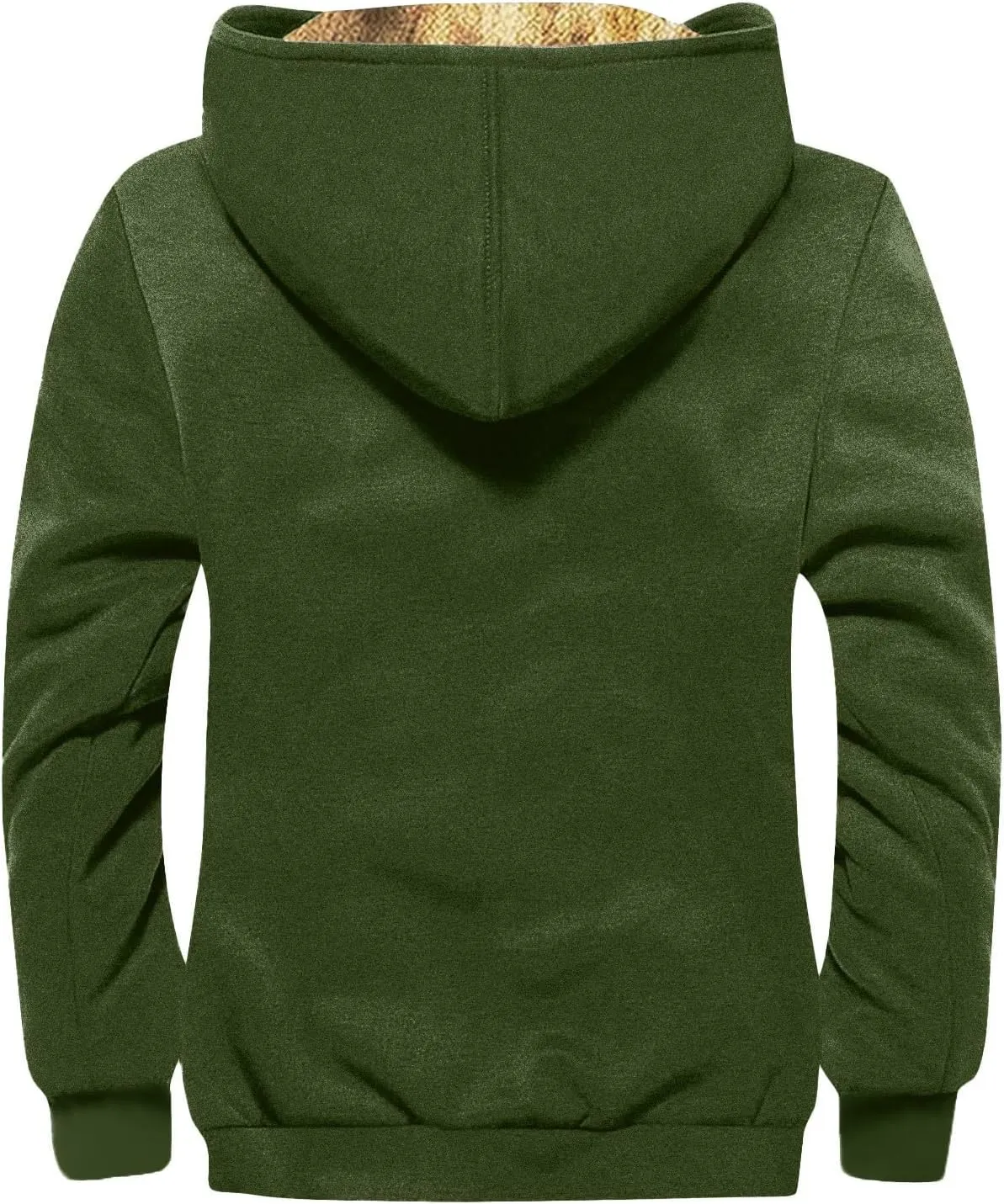 Mens Flag Print Jacket Fuzzy Sherpa Long Sleeve Fleece Zip Up Outdoor Thick Varsity Coat M-7XL