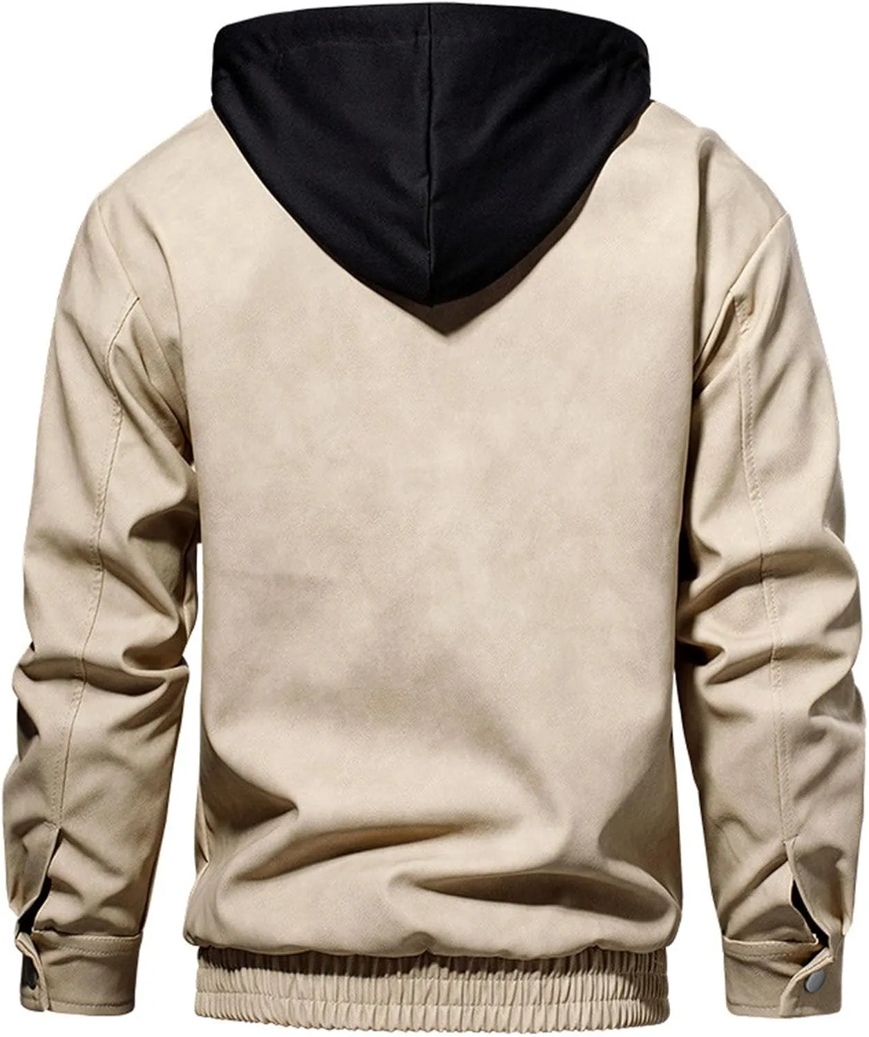 Men's Full-Zip Fleece Jacket Baseball Uniform Softshell Jacket Coat Outdoor Ventures Fleece Lined Hooded Western Coat