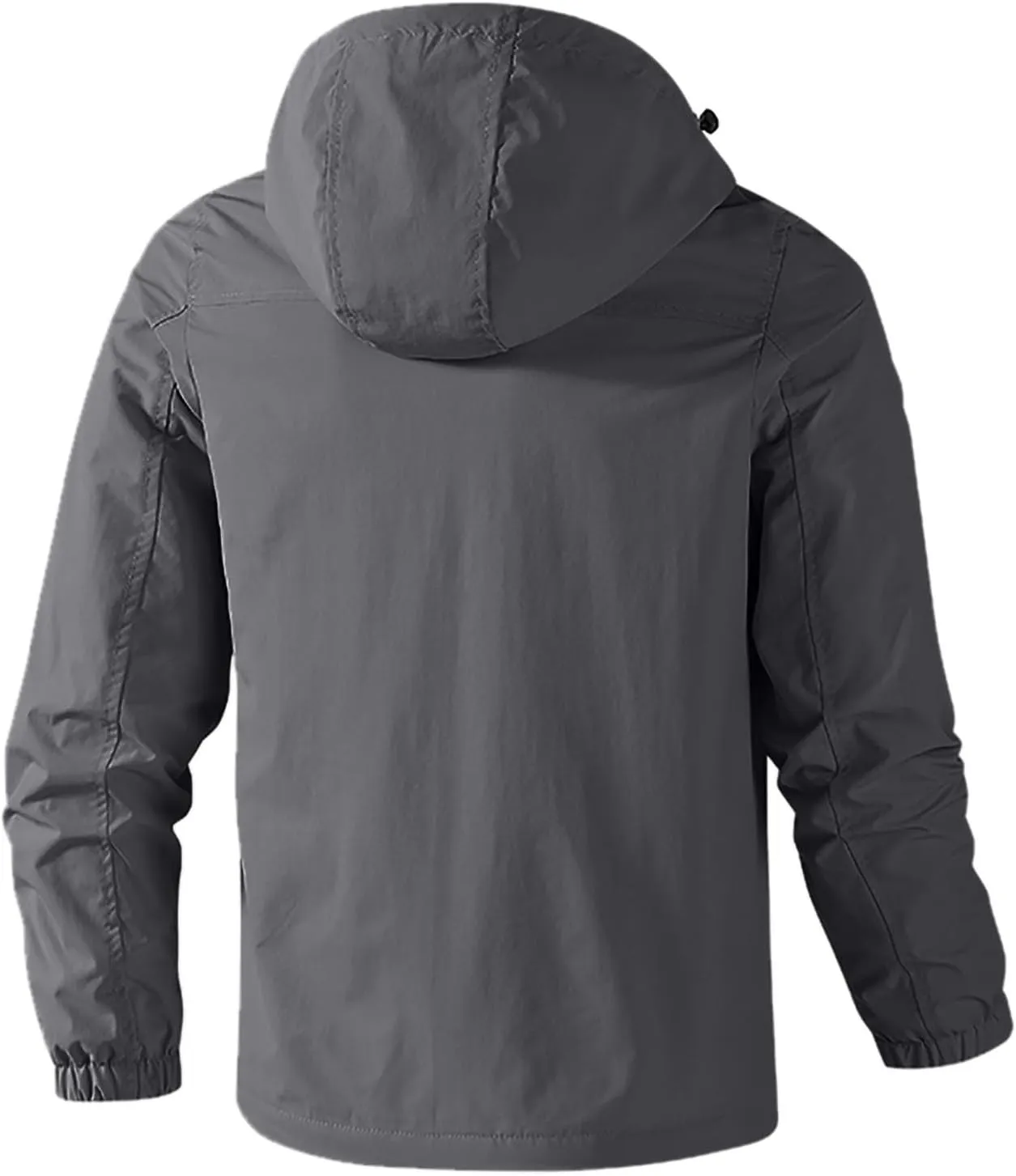Men's Full-Zip Fleece Jacket Winter Warm Fleece Solid Color Outdoor Hooded Windbreaker Active Jacket Outdoor Clothing