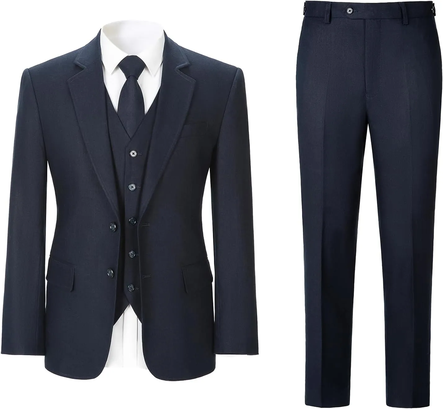 Men's herringbone Linen Suits Beach Wedding Tuxedo Summer Slim Fit Light Weight 3 Pieces