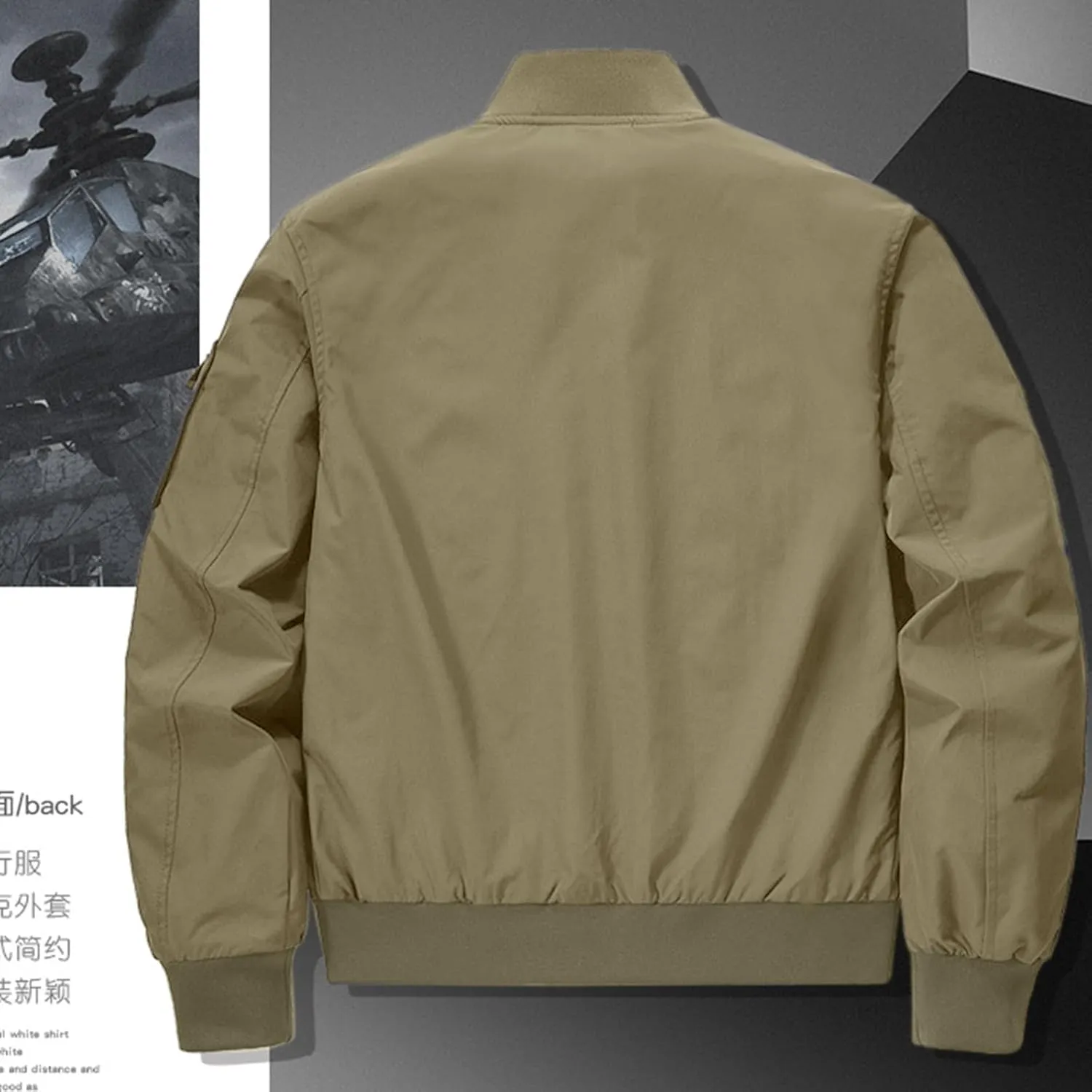 Mens Jacket Thick Thermal Cotton Softshell Jacket Solid Color Retro Flight Jacket Hooded Jacket Lined Rain Shell Jacket
