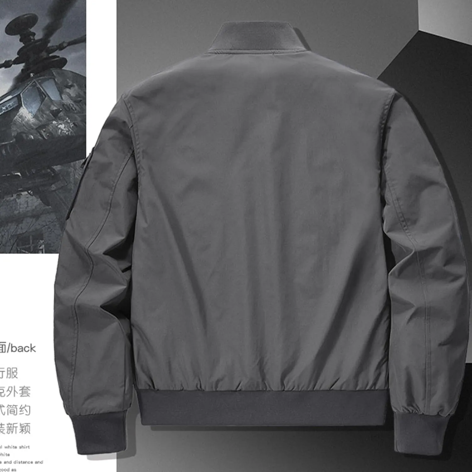 Mens Jacket Thick Thermal Cotton Softshell Jacket Solid Color Retro Flight Jacket Hooded Jacket Lined Rain Shell Jacket