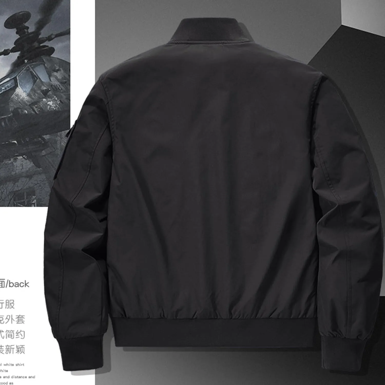 Mens Jacket Thick Thermal Cotton Softshell Jacket Solid Color Retro Flight Jacket Hooded Jacket Lined Rain Shell Jacket