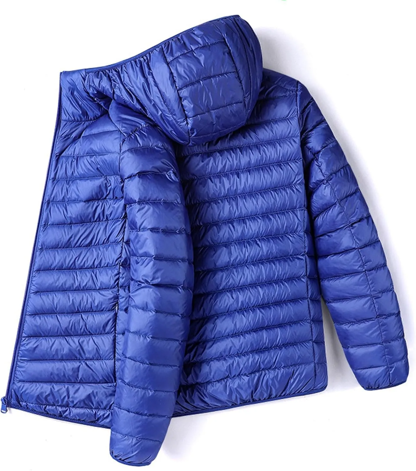 Mens Jackets Casual Spring Fall Warm Winter Padded Coats Outdoor Hooded Jacket Fleece Lined Coat Zip Up Coat with Pocket