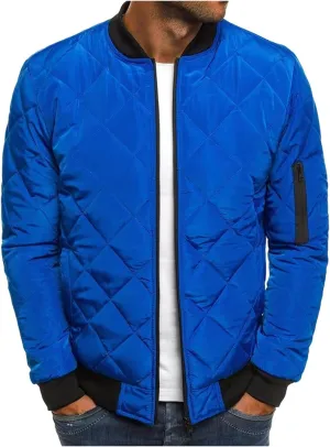 Men's Lightweight Puffer Jacket Diamond Quilted Puffer Down Jackets Water Resistant Insulated Winter Coats for Business
