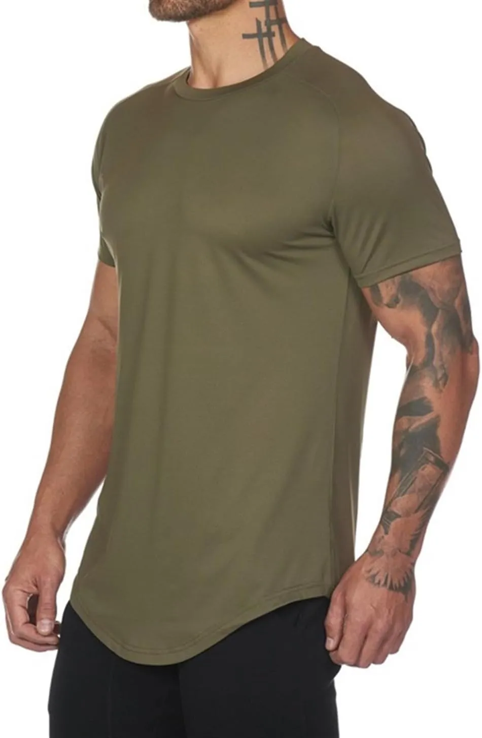 Mens Mesh T-Shirt Clothing Tight Summer Tops Tees Homme Solid Quick Dry Bodybuilding Fitness Tshirt