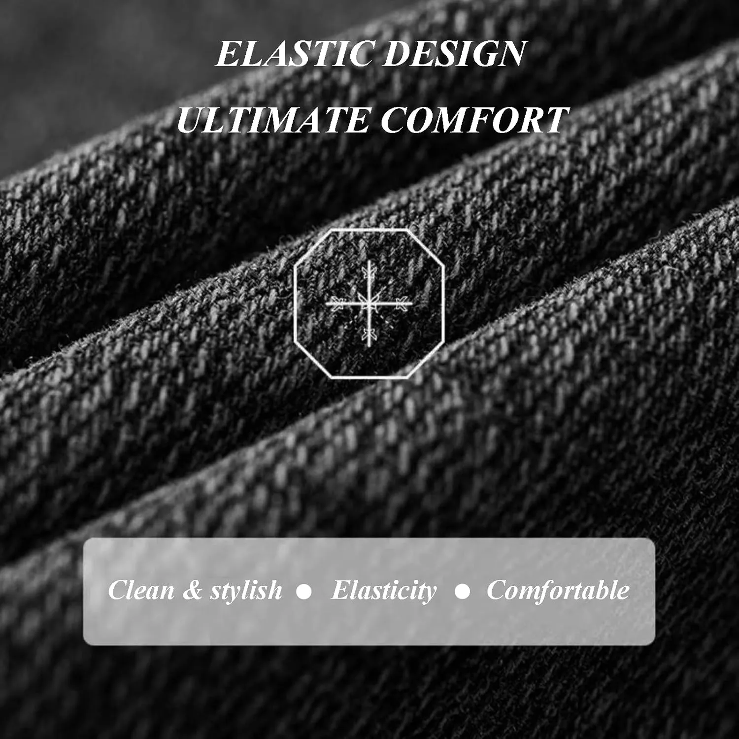 Men's Stretch Denim Jeans Classic Jeans with Embroidered Design, ESDVD Street Style Regular Jeans Relaxed Fit Pants Comfy