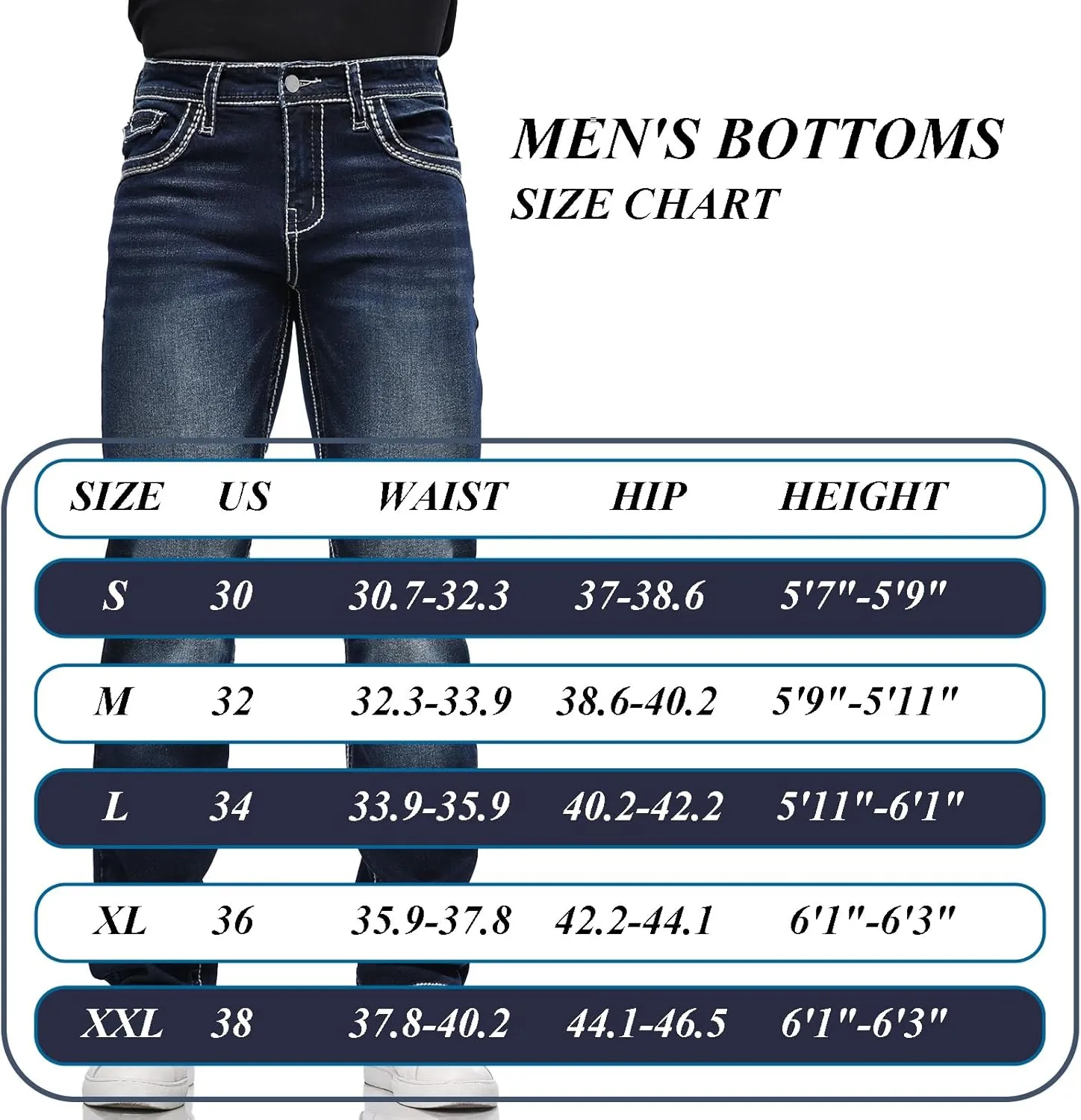 Men's Stretch Denim Jeans Classic Jeans with Embroidered Design, ESDVD Street Style Regular Jeans Relaxed Fit Pants Comfy