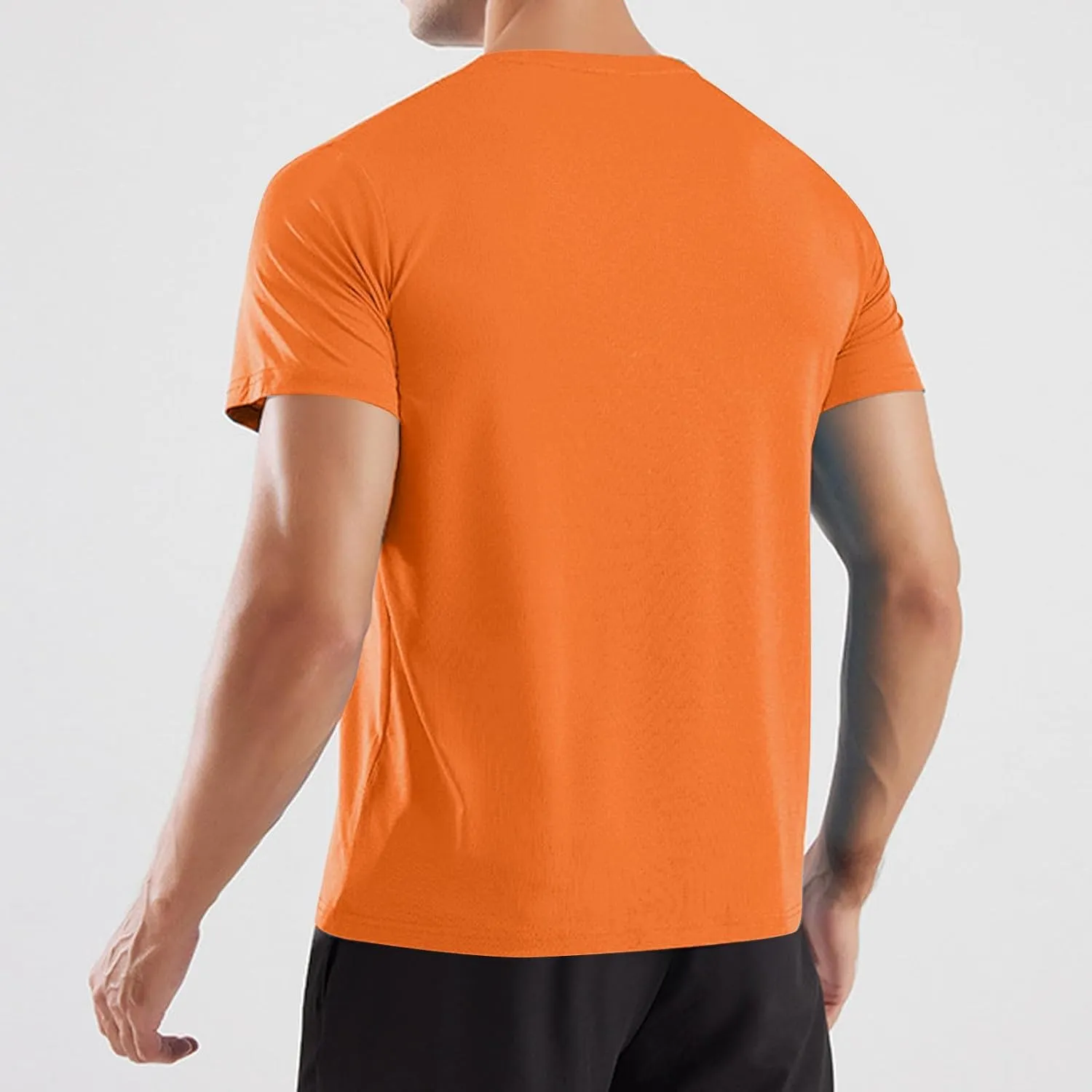 Mens Workout Shirt Loose Fit Quick Dry Moisture Wicking Short Sleeve Athletic T-Shirts Casual Lightweight Gym Tee Top