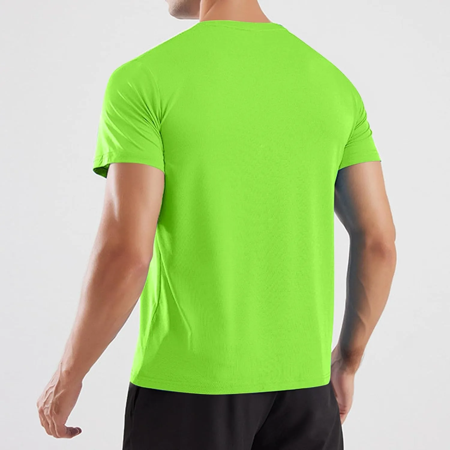 Mens Workout Shirt Loose Fit Quick Dry Moisture Wicking Short Sleeve Athletic T-Shirts Casual Lightweight Gym Tee Top