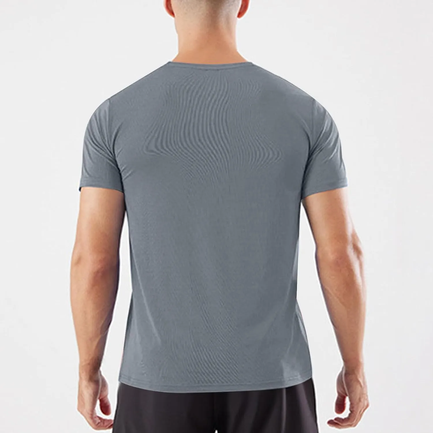 Mens Workout Shirt Loose Fit Quick Dry Moisture Wicking Short Sleeve Athletic T-Shirts Casual Lightweight Gym Tee Top