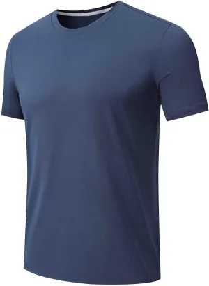 Mens Workout Shirt Loose Fit Quick Dry Moisture Wicking Short Sleeve Athletic T-Shirts Casual Lightweight Gym Tee Top