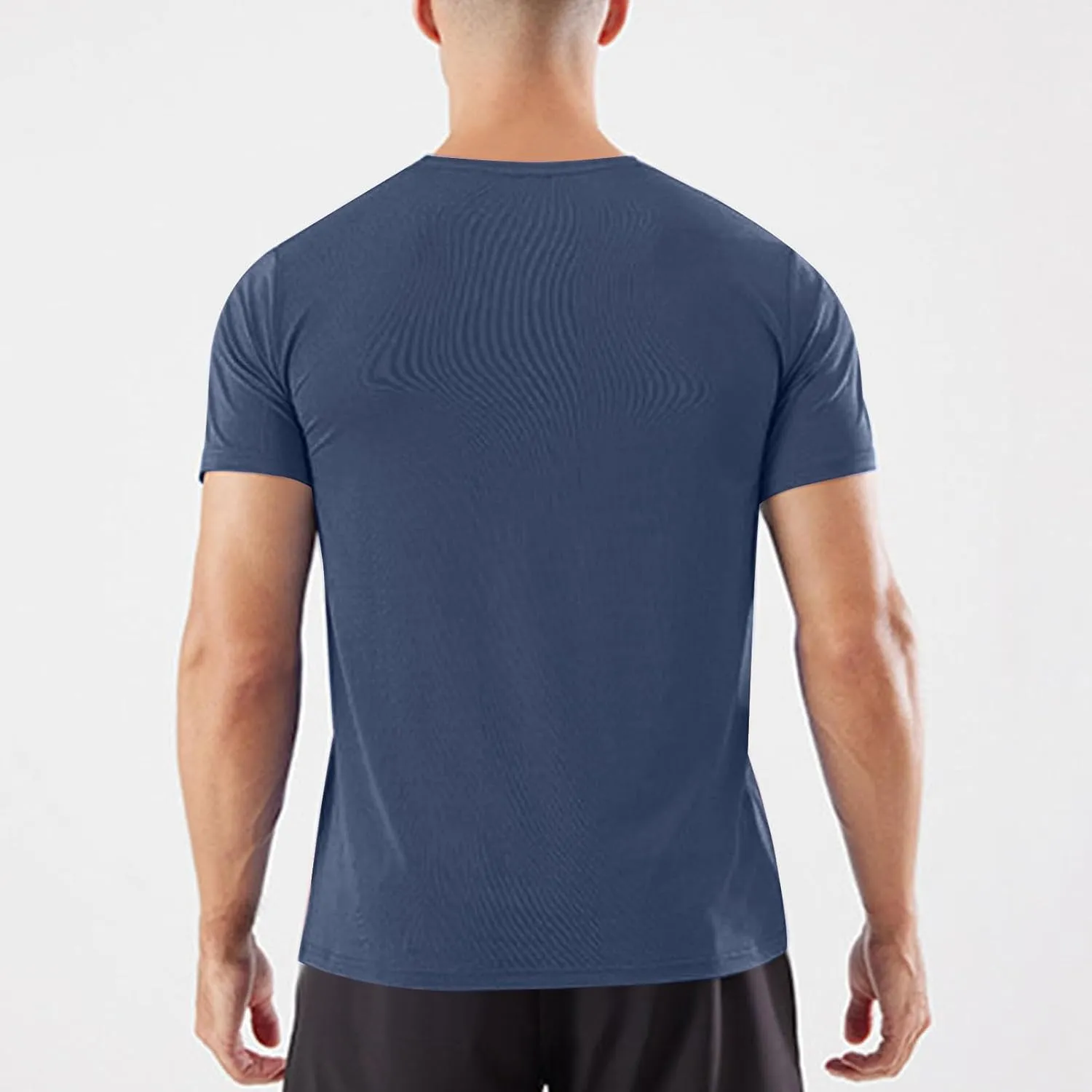 Mens Workout Shirt Loose Fit Quick Dry Moisture Wicking Short Sleeve Athletic T-Shirts Casual Lightweight Gym Tee Top