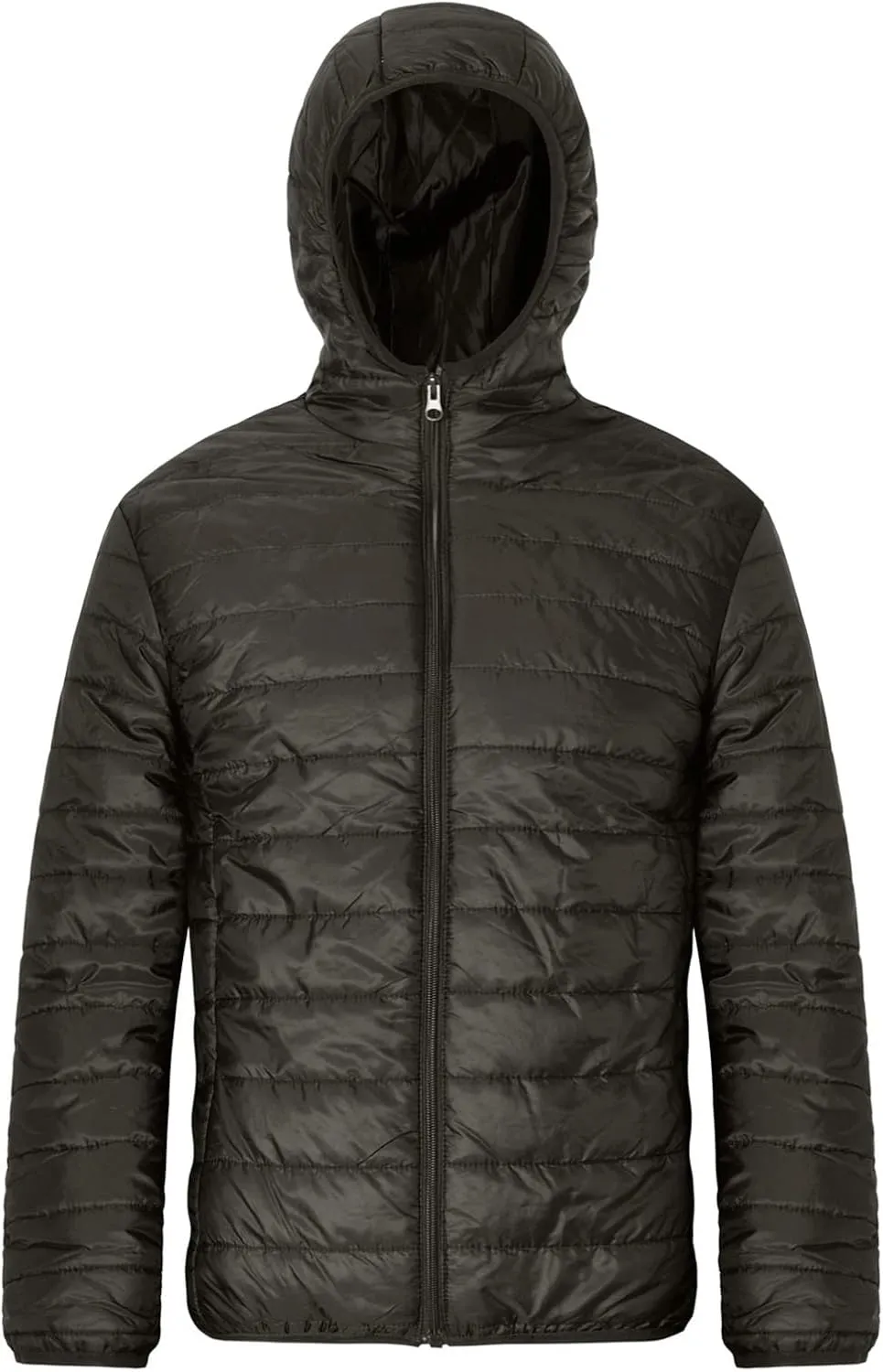 MIDOO Jackets for Men Lightweight Casual Solid Color Zipper Pocket Hooded Down Cotton Padded Jacket Coats for Men Tall