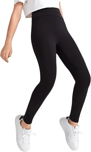 Milumia Girl's Wideband Waist Leggings High Waisted Tights Workout Yoga Pants