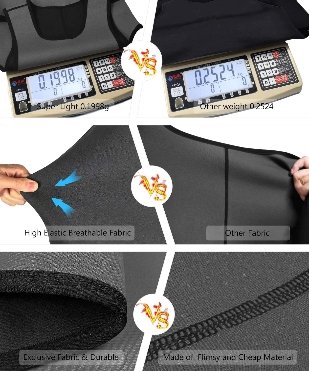 NonEcho Men Neoprene Waist Trainer Sauna Vest Gym Hot Sweat Tank Top Workout Shirt Shapewear Body Shaper No Zipper
