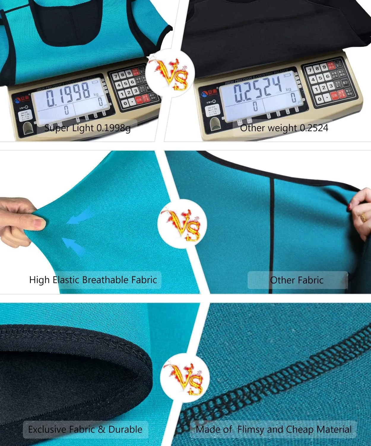 NonEcho Men Neoprene Waist Trainer Sauna Vest Gym Hot Sweat Tank Top Workout Shirt Shapewear Body Shaper No Zipper