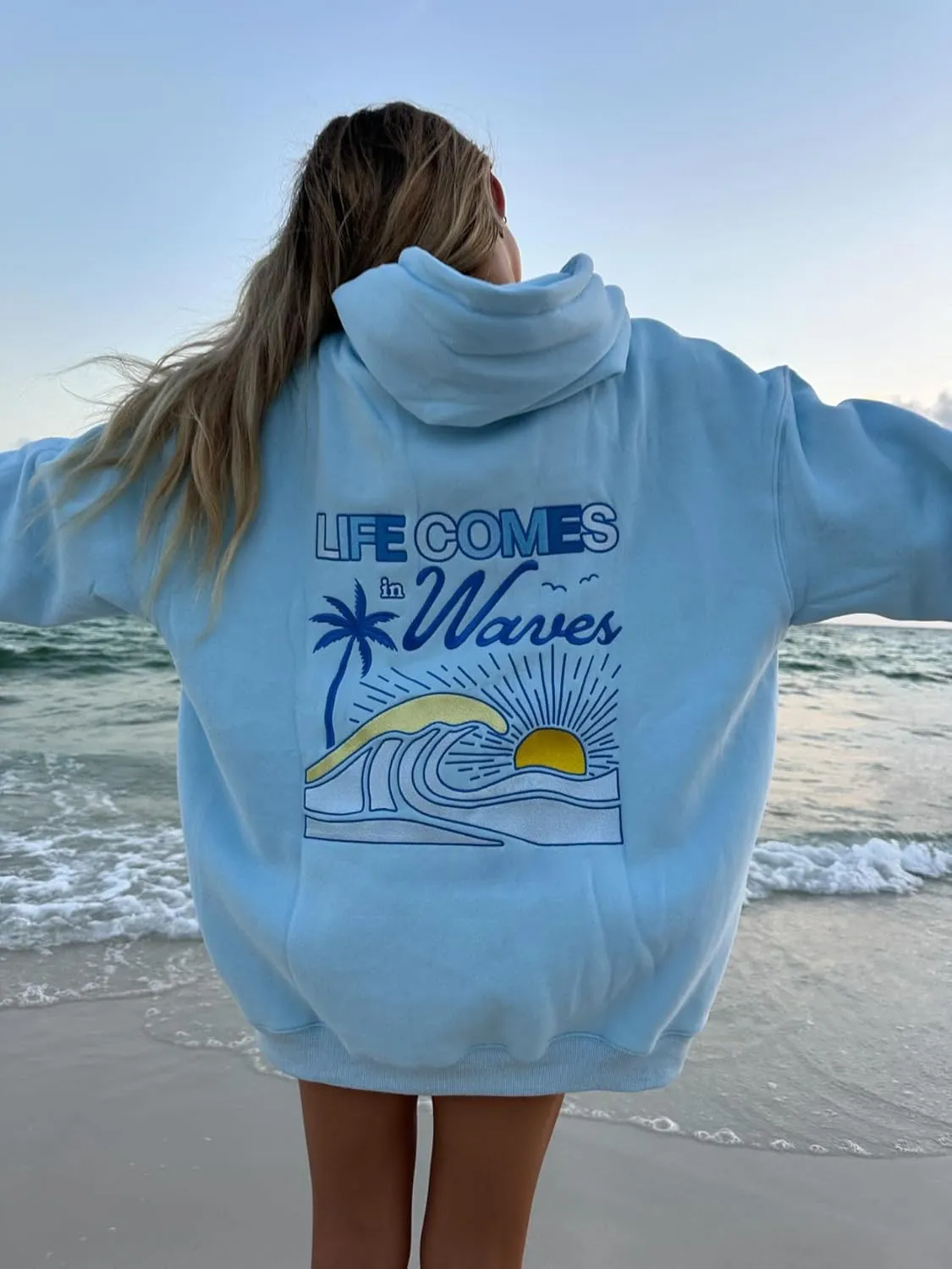 Oversized Graphic Hoodies for Teen Girl Women Cute Y2k Letter Flower Pullover Tops Aesthetic Preppy Sweatshirts