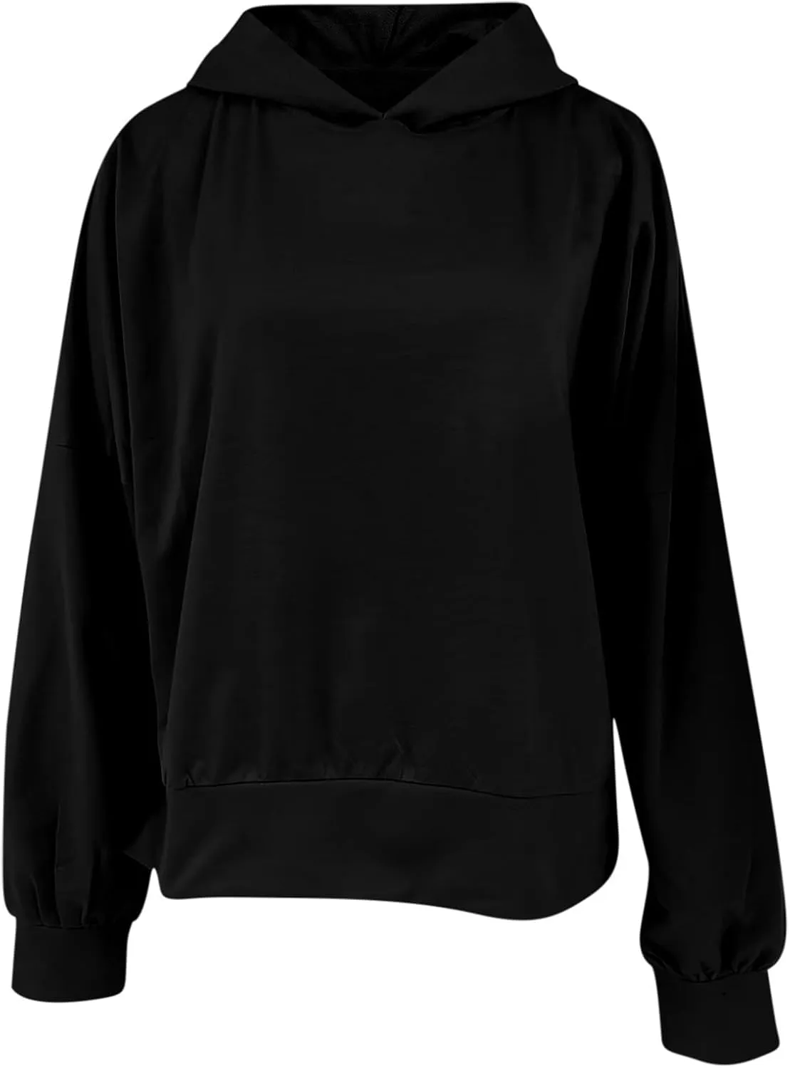 Oversized Hoodies for Women Split Side Hem Hooded Neck Sweatshirts Casual Long Sleeve Drop Shoulder Pullover Tops