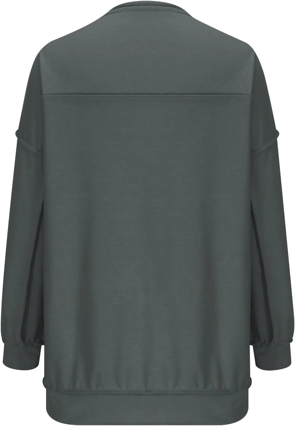 Oversized Women Sweatshirt Button Collared Casual Hoodies Soild Lightweight Pullover Tops Fall Fashion Clothes