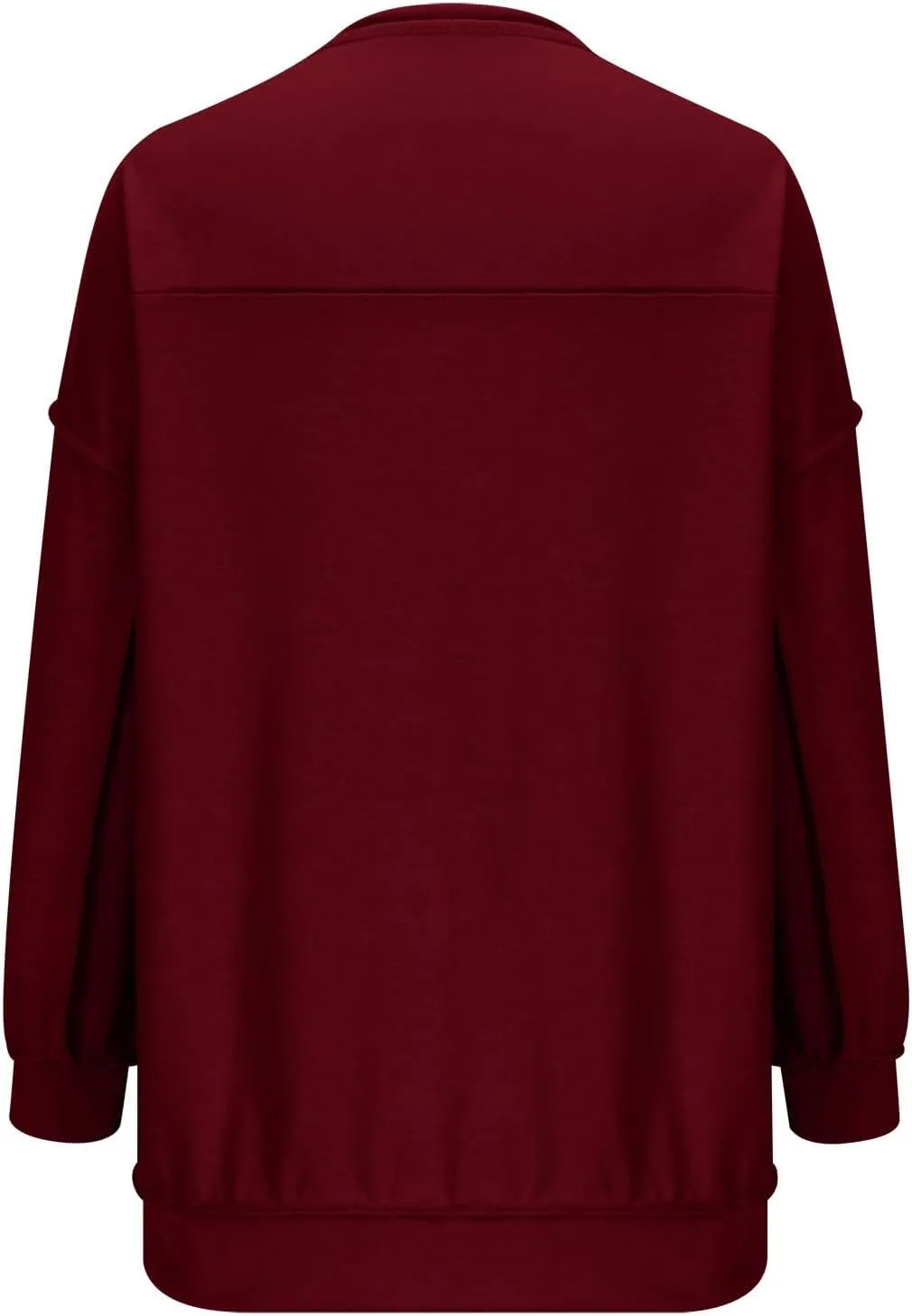 Oversized Women Sweatshirt Button Collared Casual Hoodies Soild Lightweight Pullover Tops Fall Fashion Clothes
