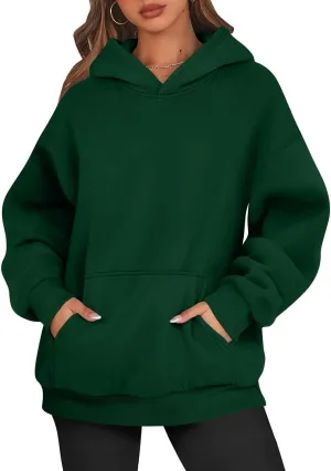 PETYCZEN Womens Hoodies Oversized Long Sleeve Drop Shoulder Hooded Sweatshirt Casual Fleece Sweaters Drawstring Pullover Tops
