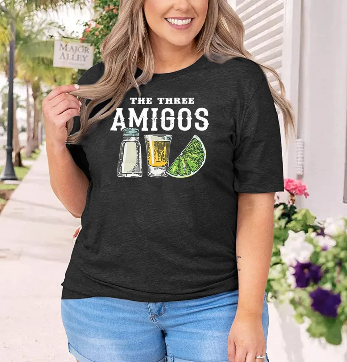 Plus Size Cinco De Mayo Shirt Women Let's Fiesta Tshirt Mexican Festival Gift Tees Casual Sombrero Graphic Topst(2-5X)
