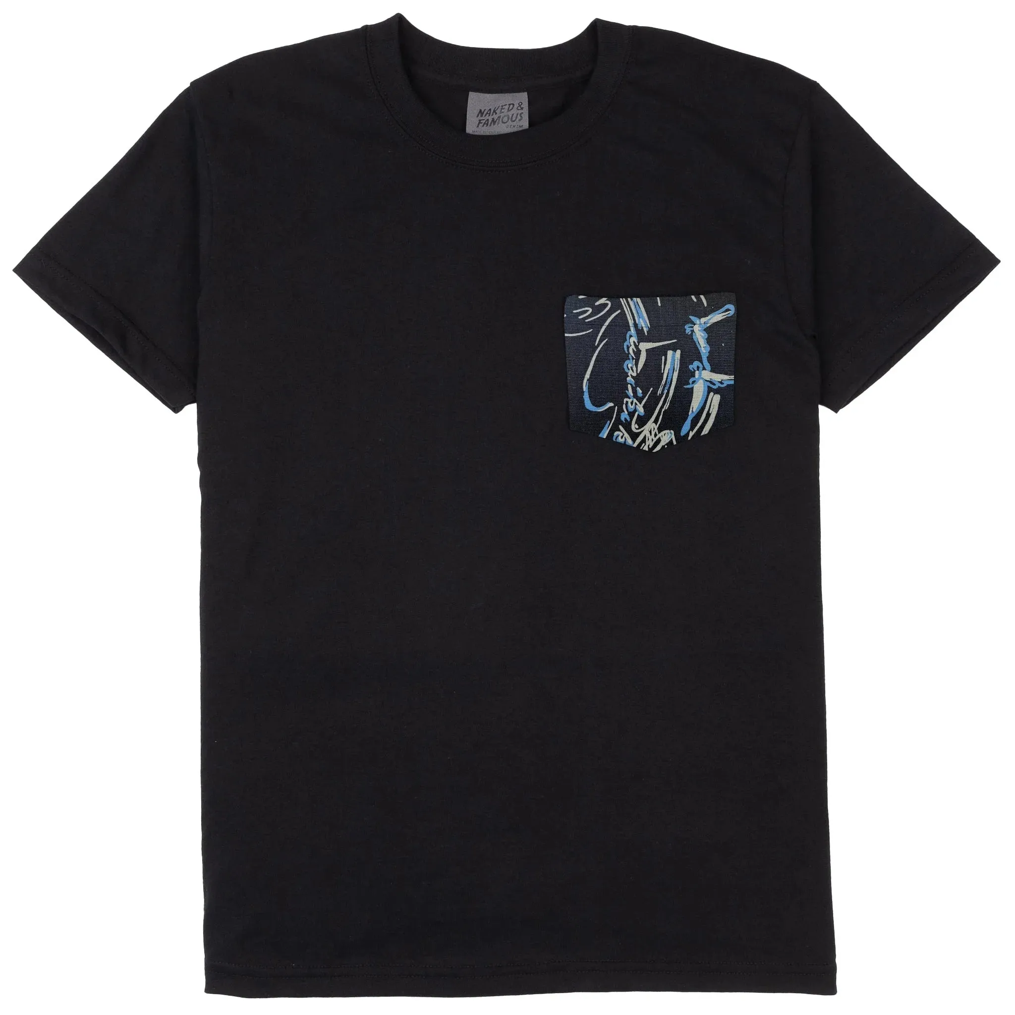 Pocket Tee (Black   Waikiki Waves)