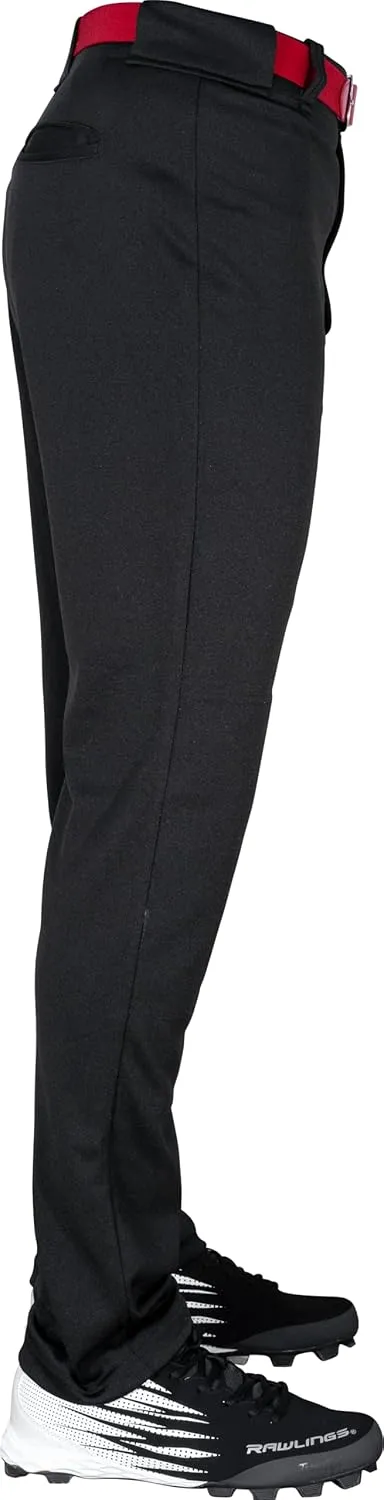 Rawlings Semi-Relaxed Full Length Baseball Pant | Solid & Piped Options | Youth Sizes | Multiple Colors