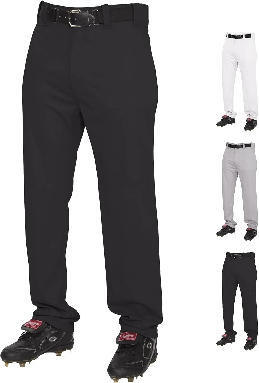 Rawlings Semi-Relaxed Full Length Baseball Pant | Solid & Piped Options | Youth Sizes | Multiple Colors