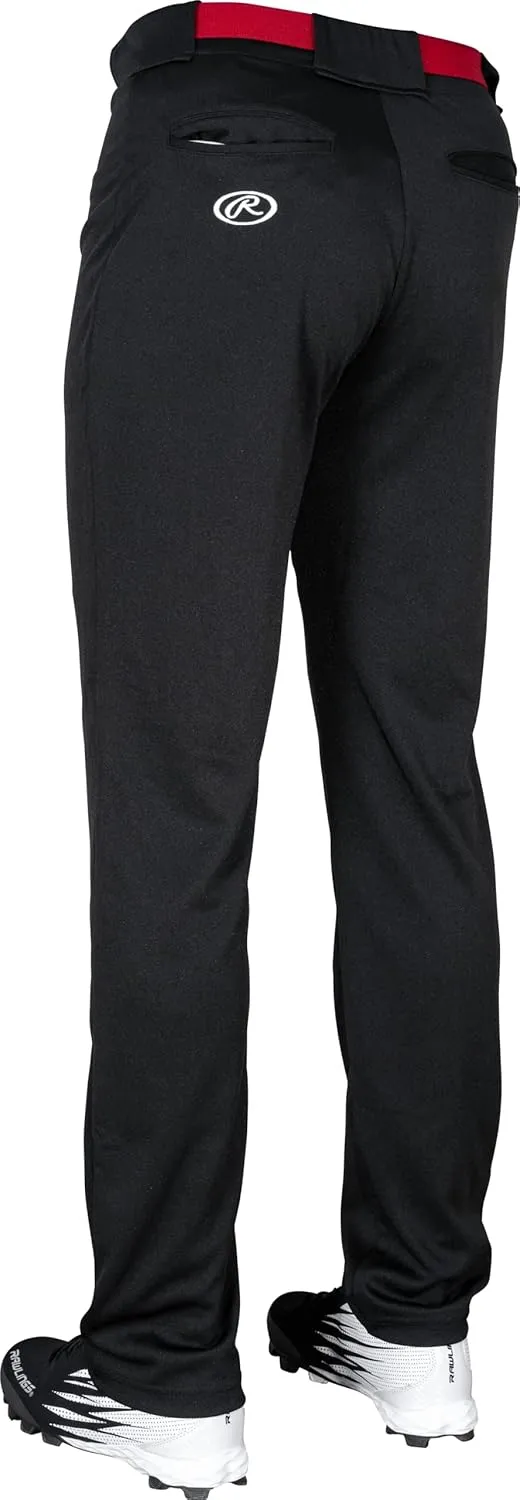Rawlings Semi-Relaxed Full Length Baseball Pant | Solid & Piped Options | Youth Sizes | Multiple Colors