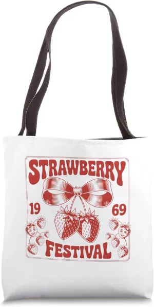 Retro Strawberry Festival 1969 Design A Berry Good Time Tote Bag