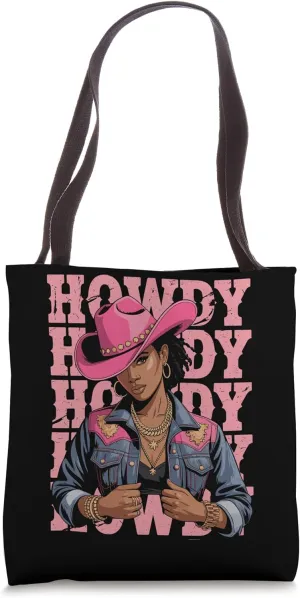 Rodeo Western Melanin Black History Juneteenth Black Cowgirl Tote Bag