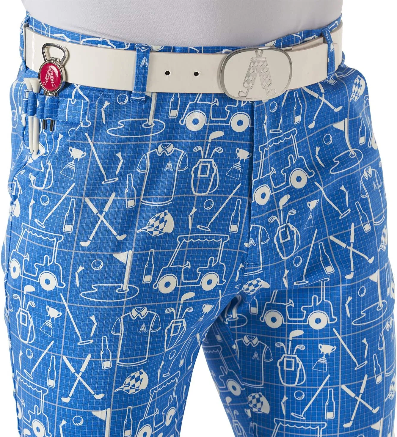 Royal & Awesome Mens Golf Pants, Golf Pants Men Relaxed Fit, Plaid Pants Men
