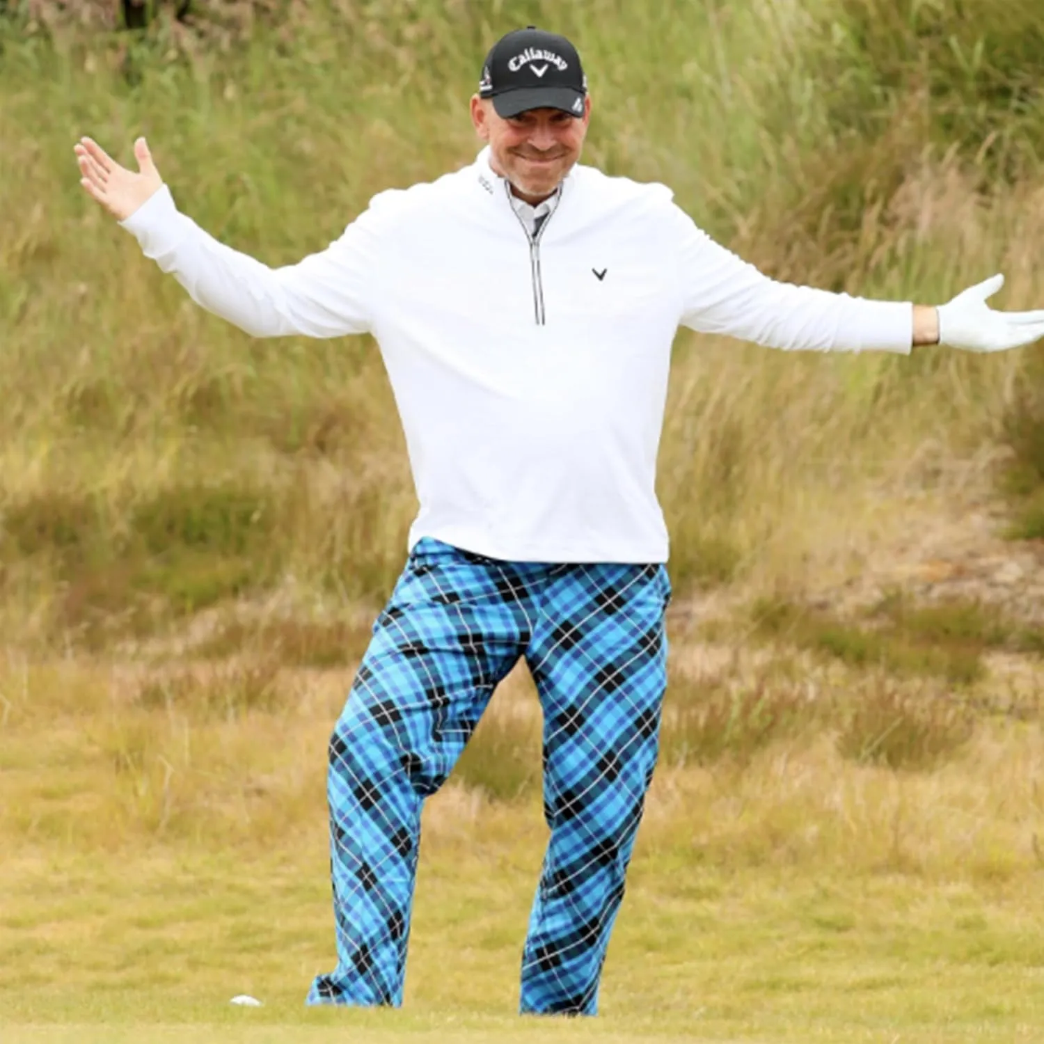 Royal & Awesome Mens Golf Pants, Golf Pants Men Relaxed Fit, Plaid Pants Men
