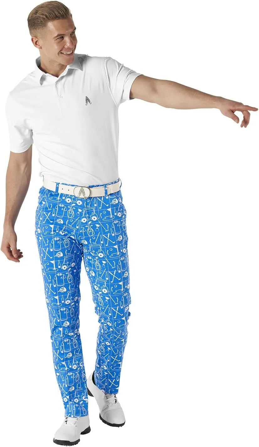 Royal & Awesome Mens Golf Pants, Golf Pants Men Relaxed Fit, Plaid Pants Men