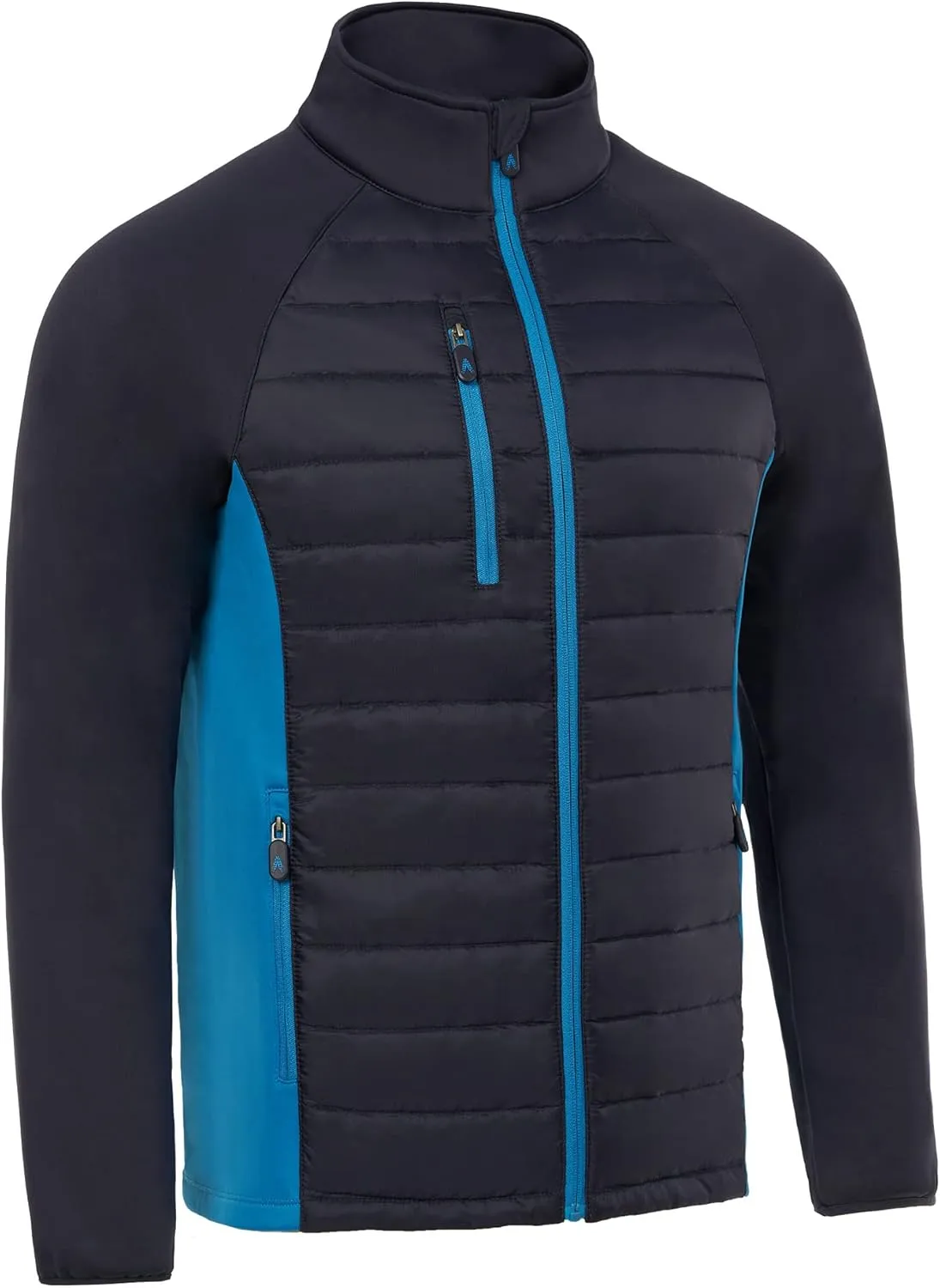 Royal & Awesome Men's Hybrid Quilted Golf Jacket, Men's Golf Outerwear, Stylish Quilted Jacket for Golfing Enthusiasts