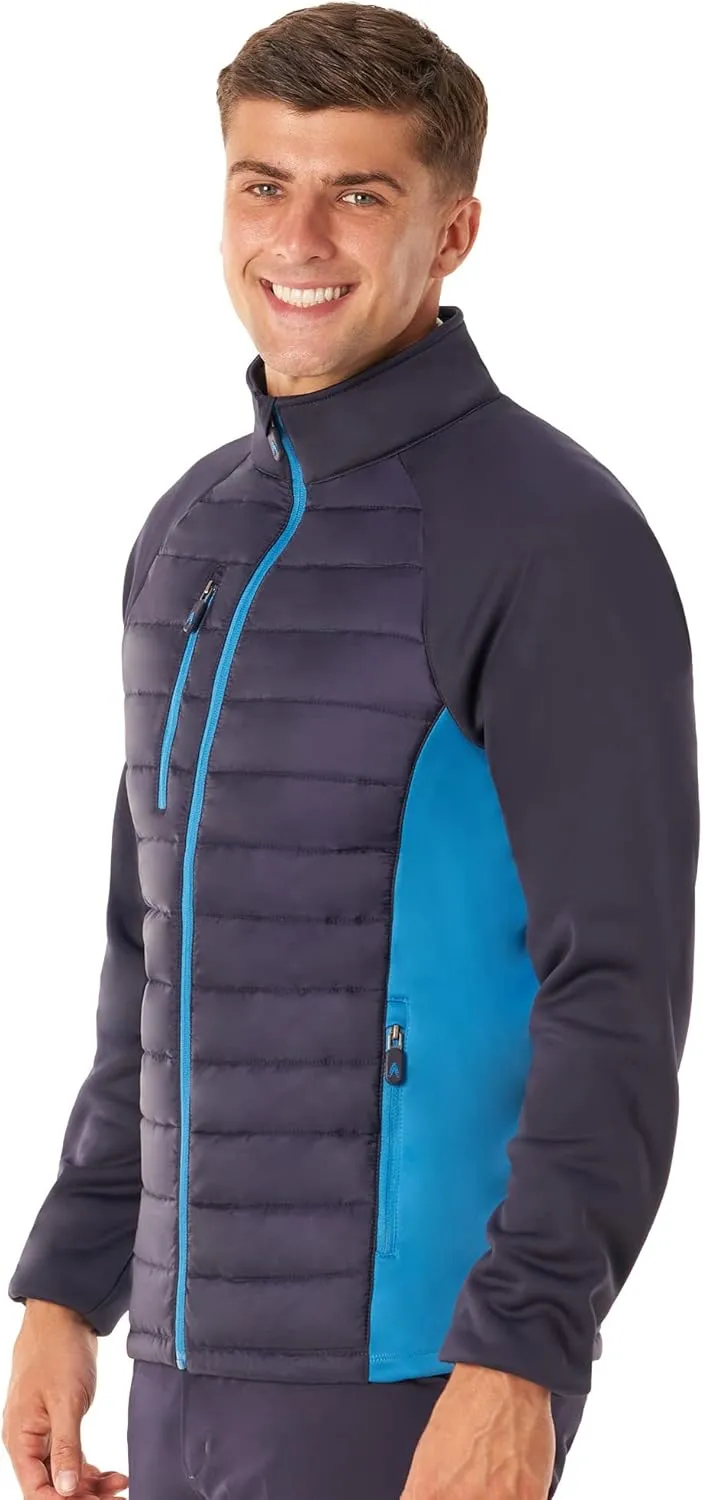 Royal & Awesome Men's Hybrid Quilted Golf Jacket, Men's Golf Outerwear, Stylish Quilted Jacket for Golfing Enthusiasts