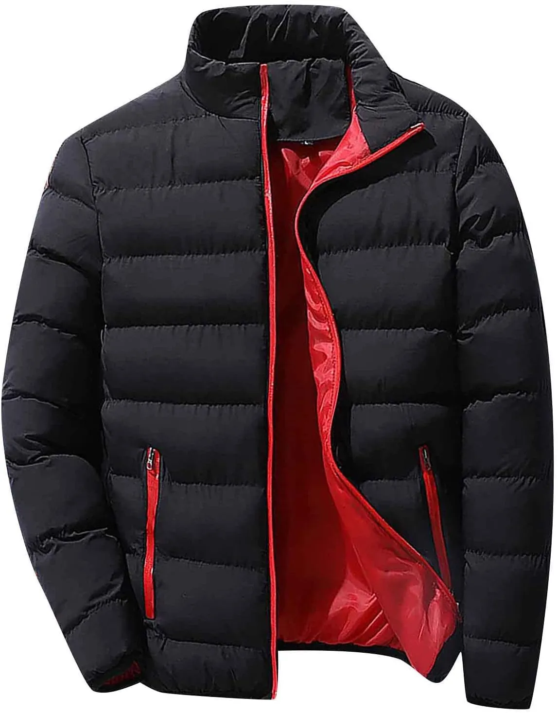 RTRDE Casual Jackets Lightweight Windbreaker Bomber Jacket Casual Zip Up Coats Outwear With Pockets, L-5XL