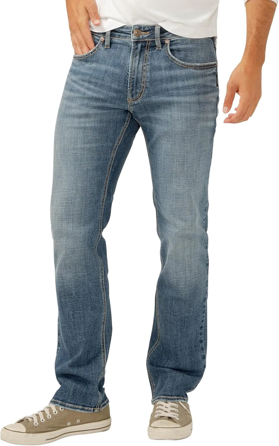 Silver Jeans Co. Men's Allan Slim Fit Straight Leg Jeans
