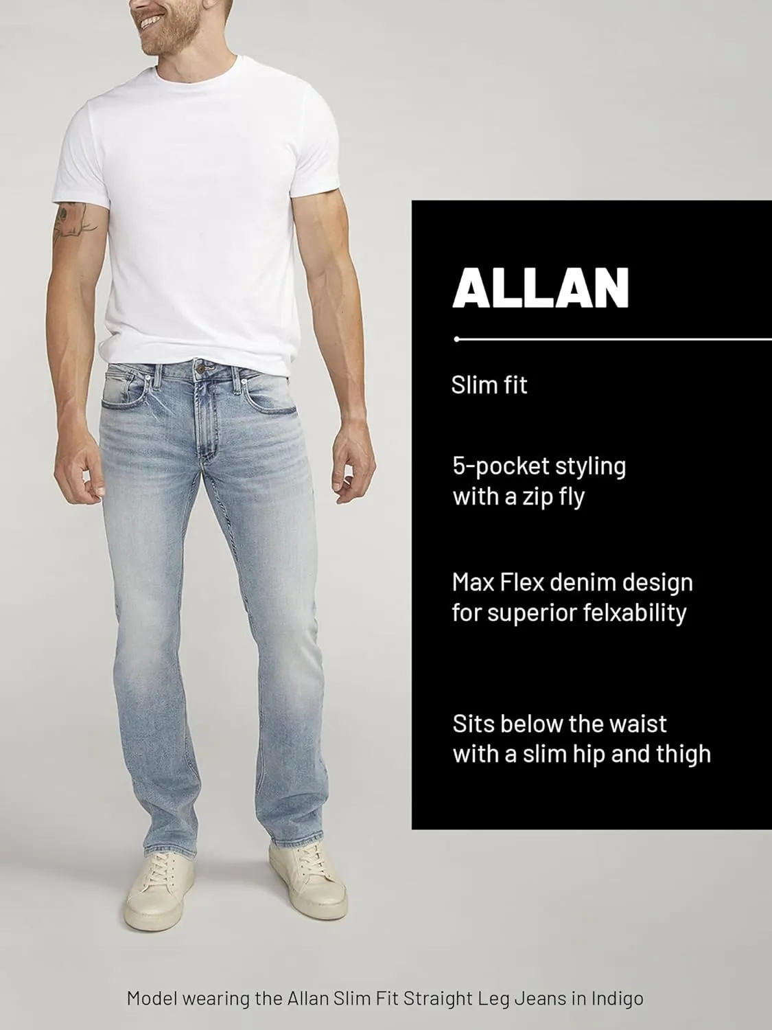 Silver Jeans Co. Men's Allan Slim Fit Straight Leg Jeans