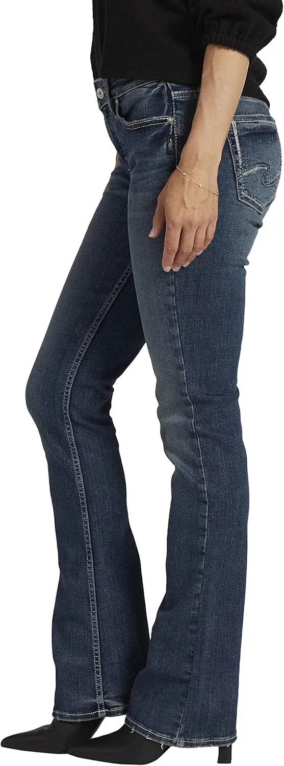 Silver Jeans Co. Women's Suki Mid Rise Curvy Fit Bootcut Jeans
