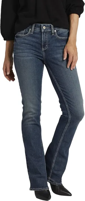 Silver Jeans Co. Women's Suki Mid Rise Curvy Fit Bootcut Jeans