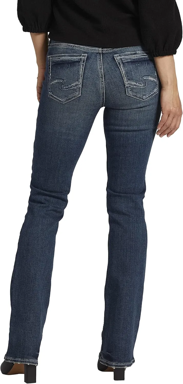 Silver Jeans Co. Women's Suki Mid Rise Curvy Fit Bootcut Jeans