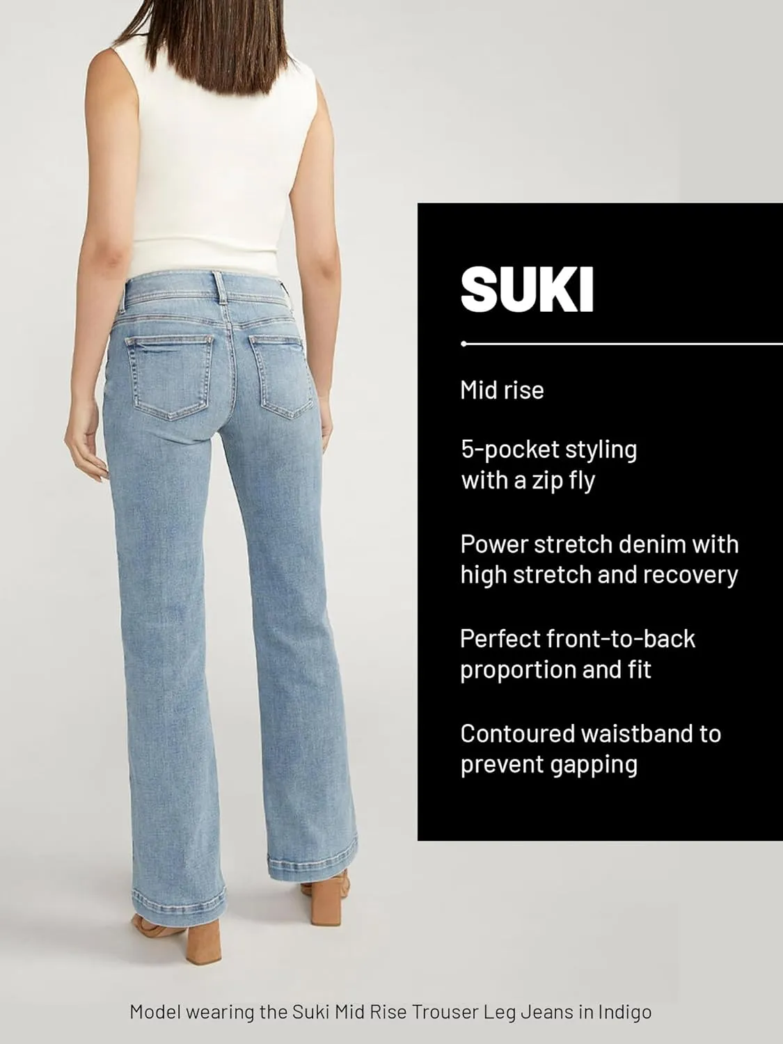 Silver Jeans Co. Women's Suki Mid Rise Curvy Fit Slim Bootcut Jeans - Legacy