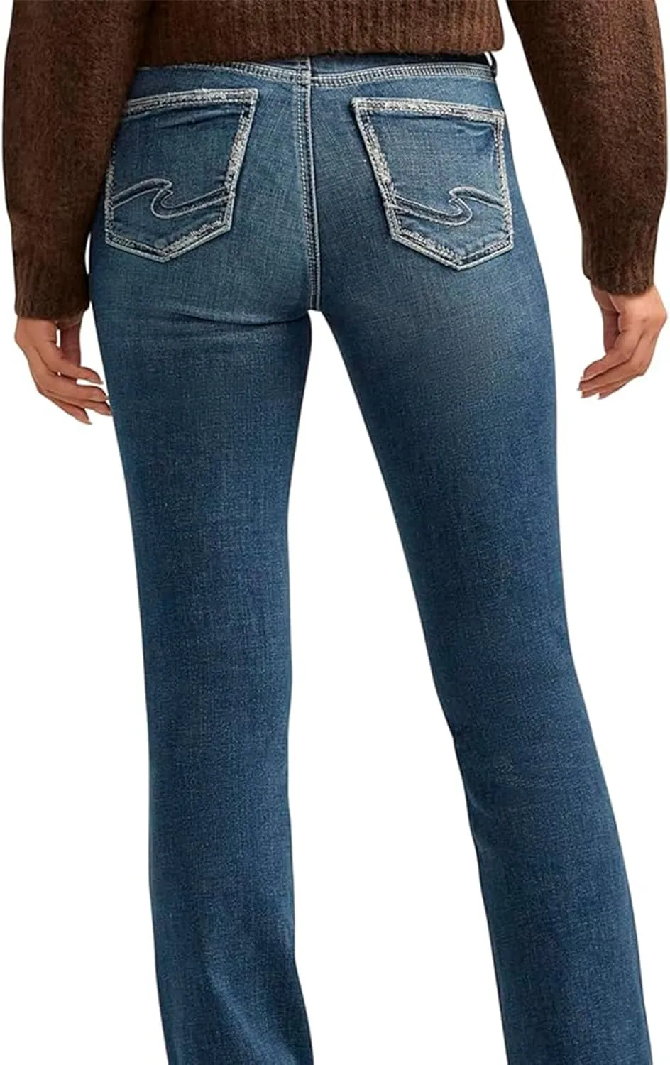 Silver Jeans Co. Women's Suki Mid Rise Curvy Fit Slim Bootcut Jeans - Legacy