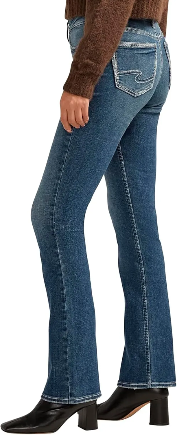 Silver Jeans Co. Women's Suki Mid Rise Curvy Fit Slim Bootcut Jeans - Legacy