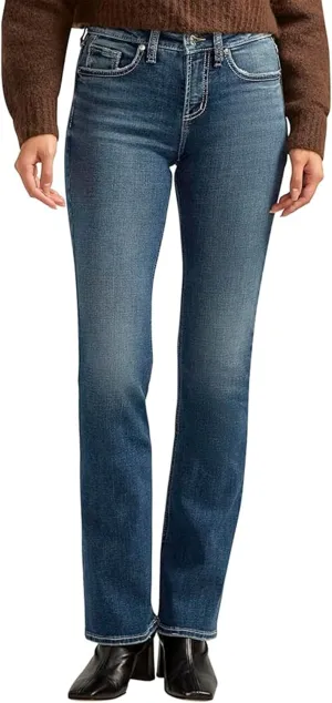 Silver Jeans Co. Women's Suki Mid Rise Curvy Fit Slim Bootcut Jeans - Legacy