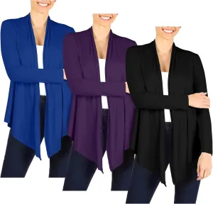 Simlu 3 Pack Lightweight Cardigans for Women Reg and Plus Size Light Cardigans for Women Summer Long Sleeves